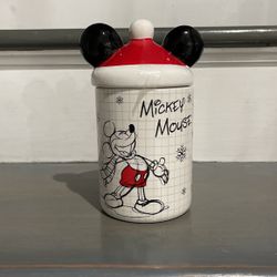 Disney Mickey Mouse Stretchbook Baby Canister With Santa Hat