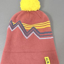 YETI Pom-Pom Beanie Mountain Design
