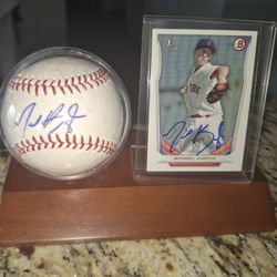 Michael Kopech Autograph Baseball And Rookie Card 