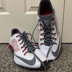 Mens white and red Nike Shox Superfly R4 size 12