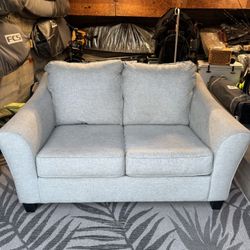 Grey/Taupe 2-cushion Couch NICE!