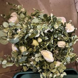 Lot Of White Flowers And Garlands 