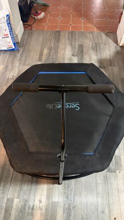 Serenelife Pro Aerobics Portable Sports & Fitness Trampoline, Black
