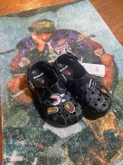 Bape black crocs