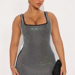 Rhinestone Mini Dress ! Size Medium & Large Available 