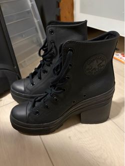 Converse Chuck Taylor All Star Lugged Heel Leather Platform Boots