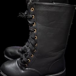 Girls black fashion boots