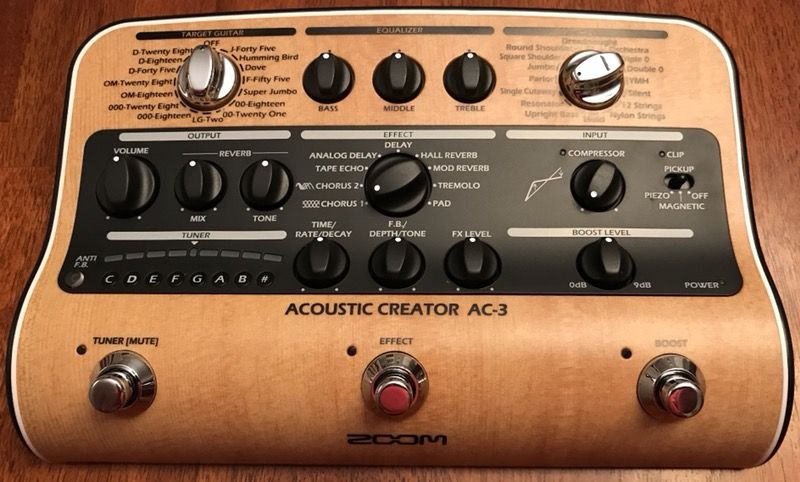 Zoom AC-3 Acoustic Creator - Acoustic Multi-Effects Pedal