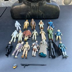 Vintage Kenner Star Wars Figure Lot Darth Vader Luke Skywalker C-3PO Chewbacca Snaggletooth