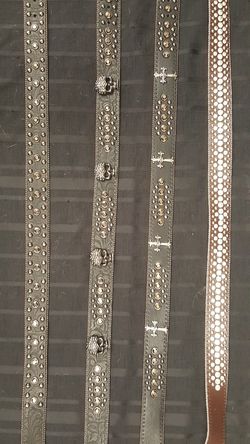 4 bling belts $60 sz S
