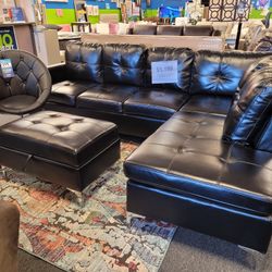 Complete Sectional With Ottoman 