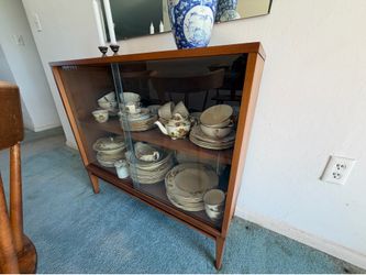 Mid-Century Modern Glass Display Cabinet