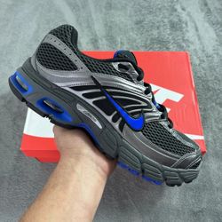 Men's Nike Air Max Moto 2K Shoes - Black Grey Blue - Size 10, 12