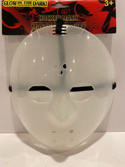 NEW Glow in the Dark Hockey Mask Jason Friday the 13th Halloween Costume Importe Par Adult