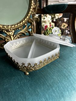 Vintage Filagree Trinket Box 