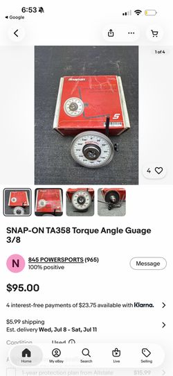 SNAP-ON TA358 Torque Angle Guage 3/8