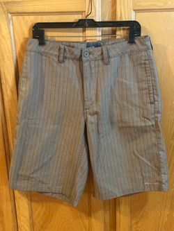 Transnine Men’s Gray Pinstripe Skate Shorts - Size 32