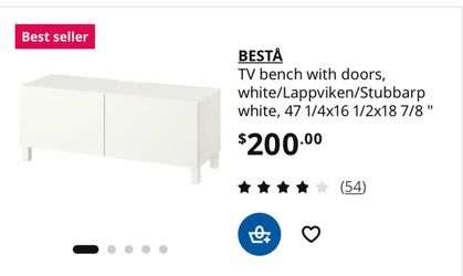 IKEA BESTÅ TV Bench with Doors White