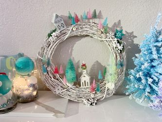 Holiday Clearance - Cute Colorful Holiday Wreath Decor - One Of A Kind. Perfect For Any Season - 