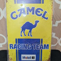 Camel Cigarettes Racing Team Metal Sign Decor 