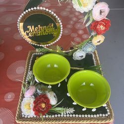 Mehendi Night Platter With Led Light 