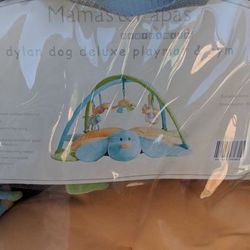 Mamas & Papas Soft Plush Dylan Dog Deluxe Baby Infant Tummy Time Play Mat & Gym