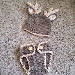 Crocheted Deer Outfit 