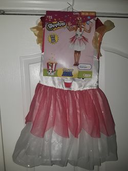 Girls shopkins poppy Corn costume size 8/10