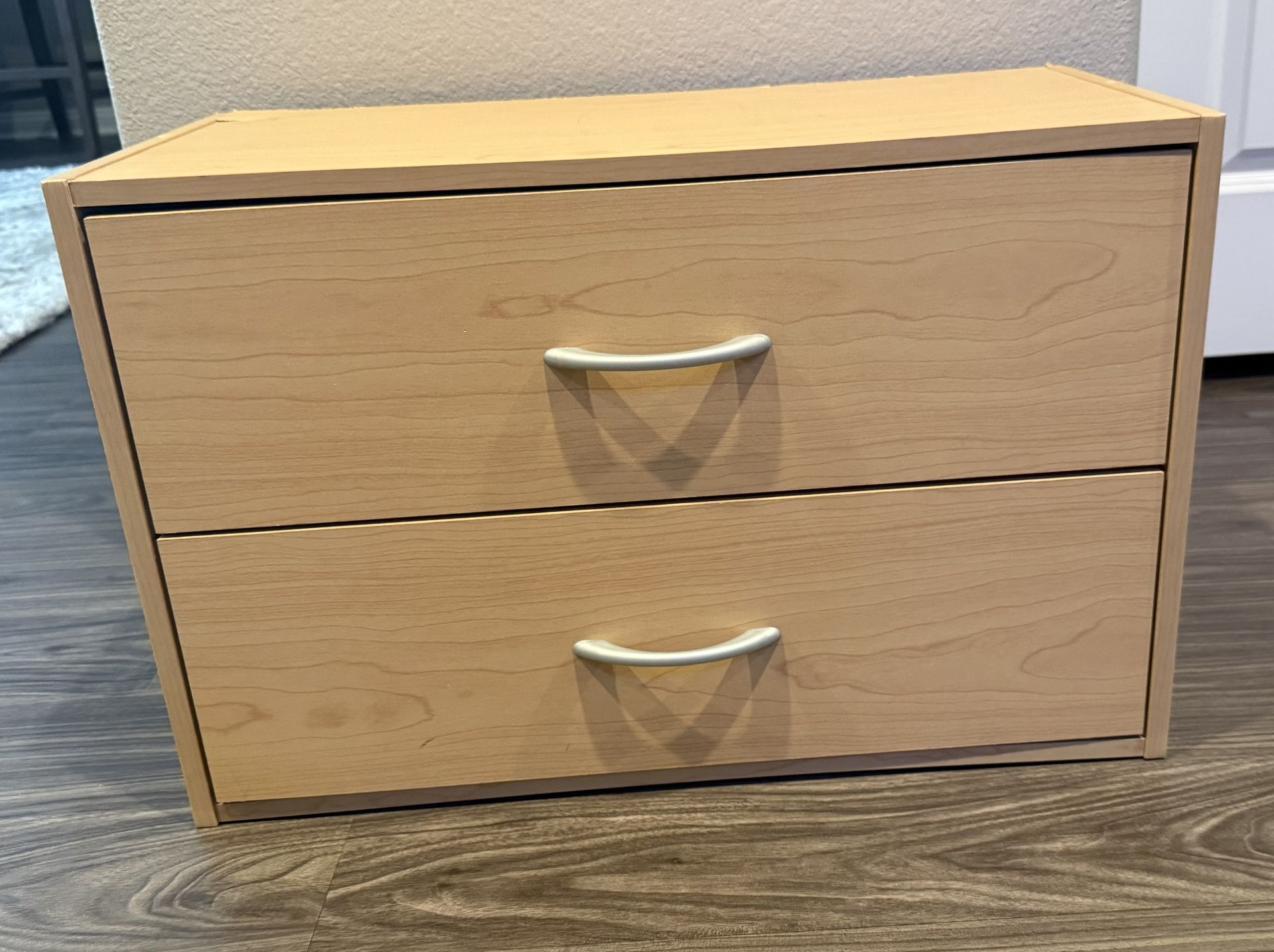 Maple 2 Shelf Stackable Drawer Organizer