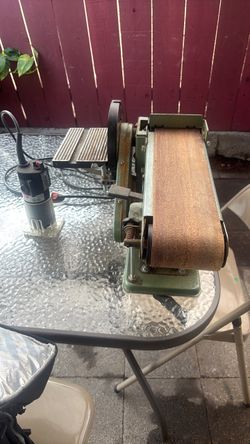 Trim router & belt disc sander