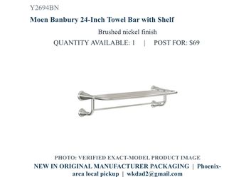 Moen Banbury 24-Inch Towel Bar with Shelf