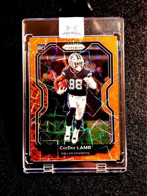 Cee Dee Lamb 2020 Panini orange laser RC DALLAS COWBOYS NFL