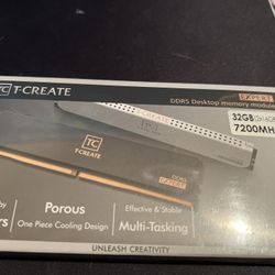T-Create DDR5 32GB (2x16GB) 7200MHz – Brand New, Sealed 