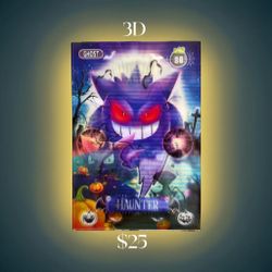 Haunter 3D Halloween Pokemon Card