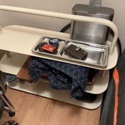 Open Spaces White Metal Entryway Rack Shelf