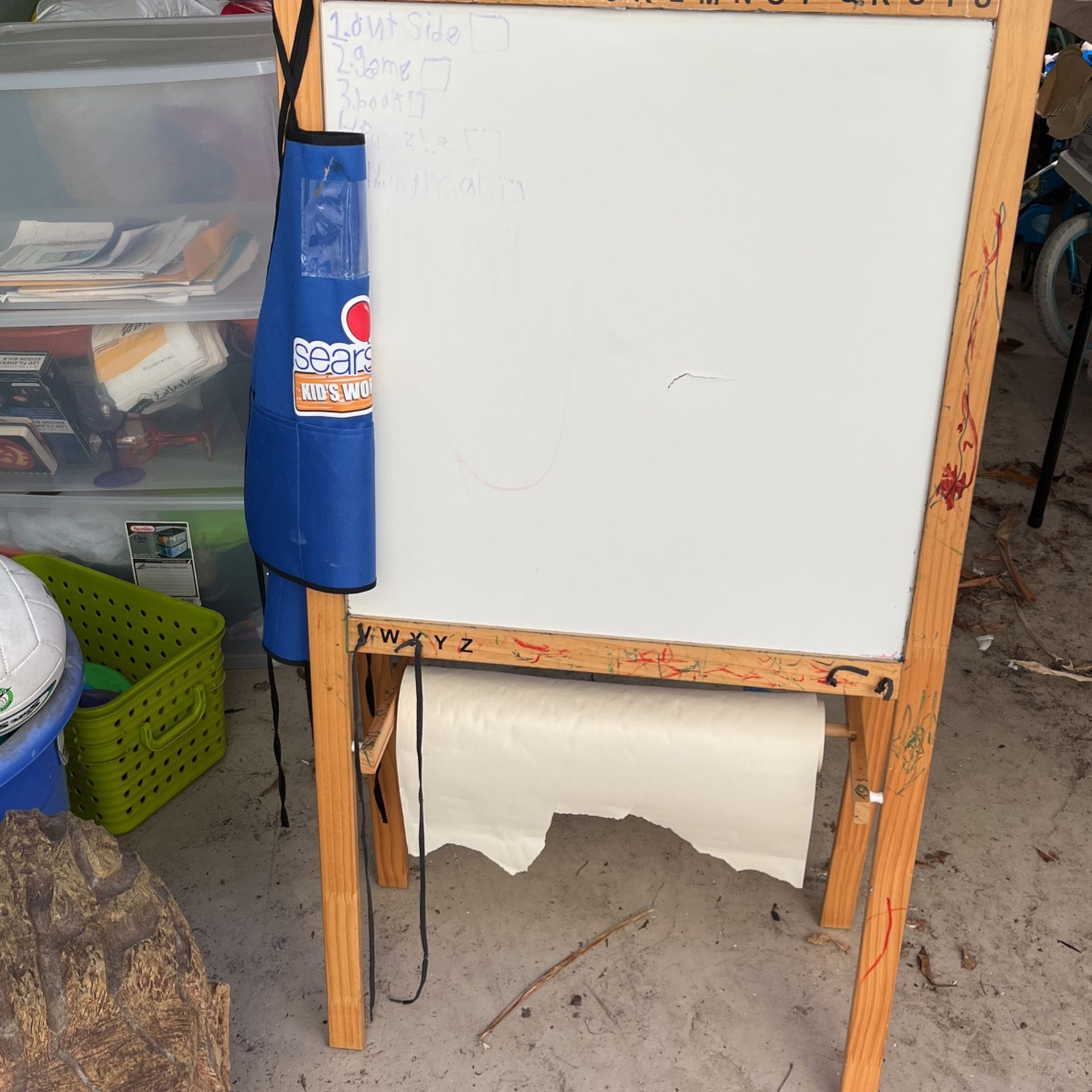 Kids Dual Sided chalk And Dry Erase Board 