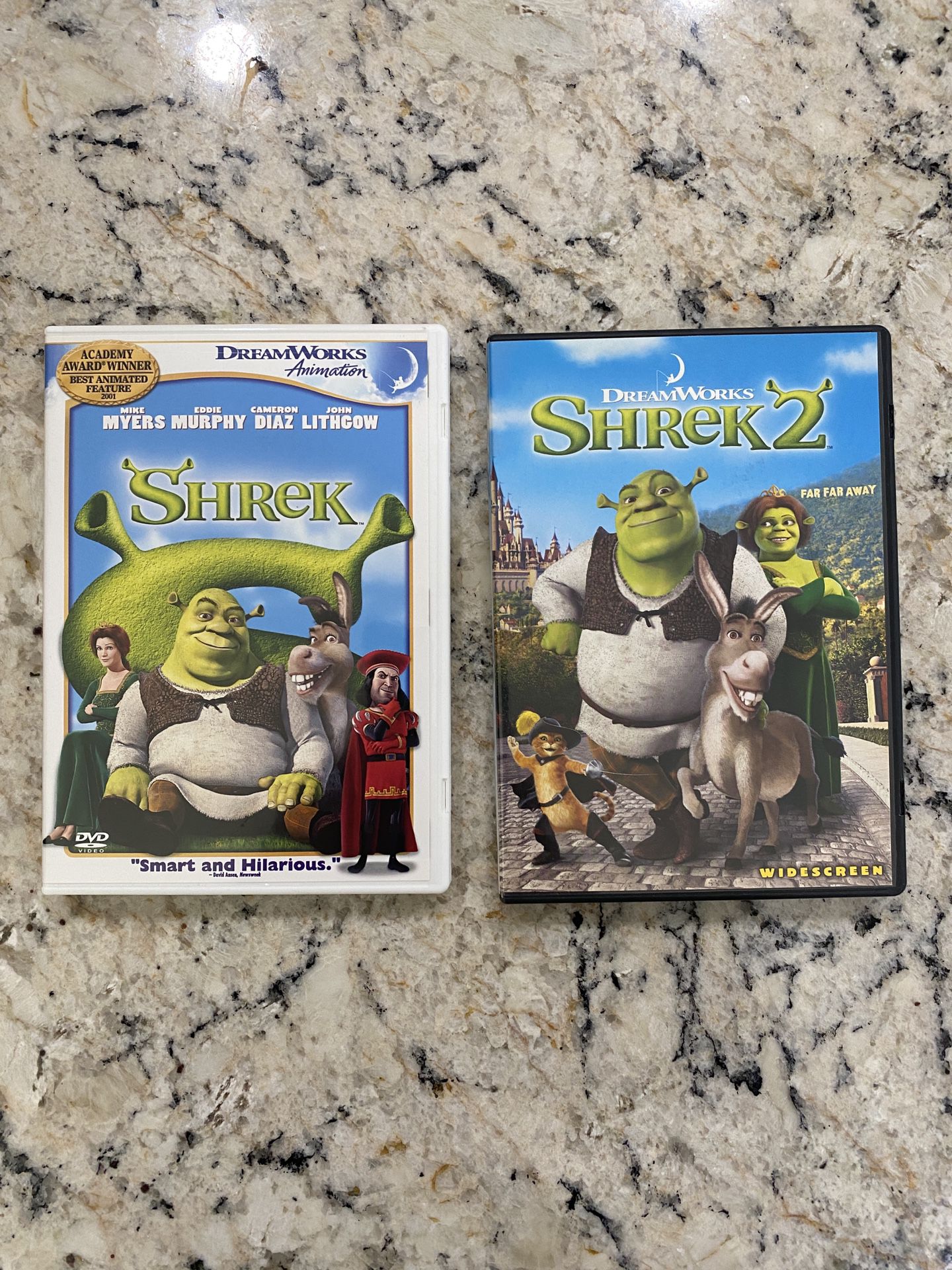 Shrek 1 & 2 DVDs