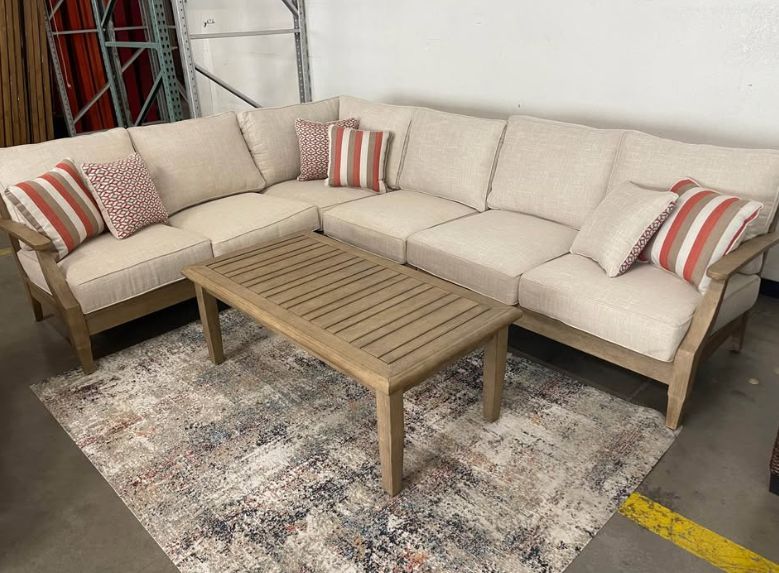 Eucalyptus Wood Outdoor Patio Sectional *New*