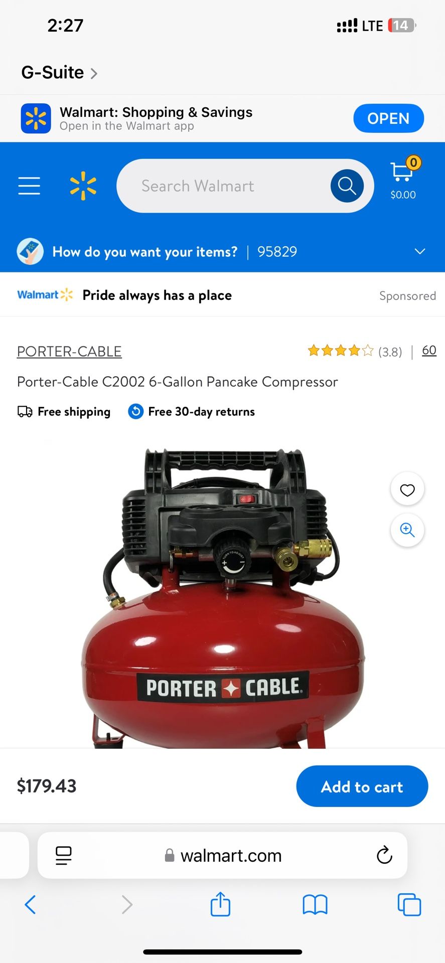 Porter Cable Compressor