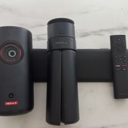 Nebula Capsule 3 (Latest Variant) – 1080p Google TV Projector + Power Bank Tripod + 75” Screen Bundle