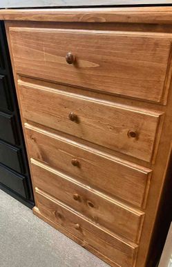 5 drawer pinewood oak wood