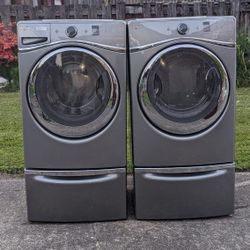 Whirlpool Washer and Electric Dryer. Works Perfect with no issues at all. 30 Days Warranty