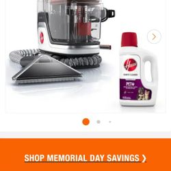 CleanSlate Pro Portable Corded Spot Cleaner Machine for Carpet and Upholstery with 64 oz. Pet Carpet Cleaner Solution