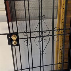 Security  Screen Door  For House Or Business And A Window Bar Metal  Bars   .like New Text If Interested .Thanks