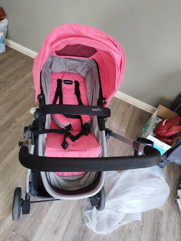 Pink Omni Plus Evenflo Stroller