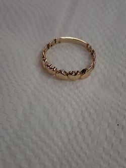 14k gold hugs and kisses ring
