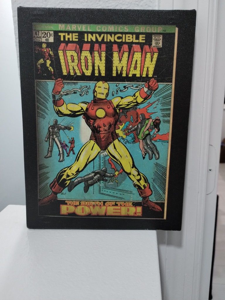 INVINCIBLE IRON MAN Artissimo Marvel Comic #47 Cover 6.5" X 8.5" Canvas Wall Art