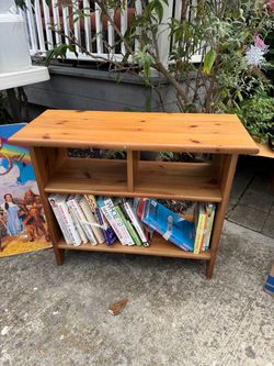 IKEA Leksvik solid pine side table or divided shelf unit