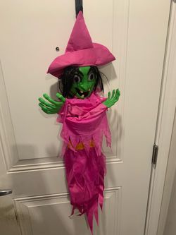 Hanging Halloween Witch Door Decoration
