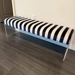 TOV Black & White Acrylic Bench 